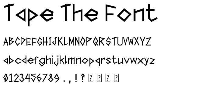 Tape The Font font
